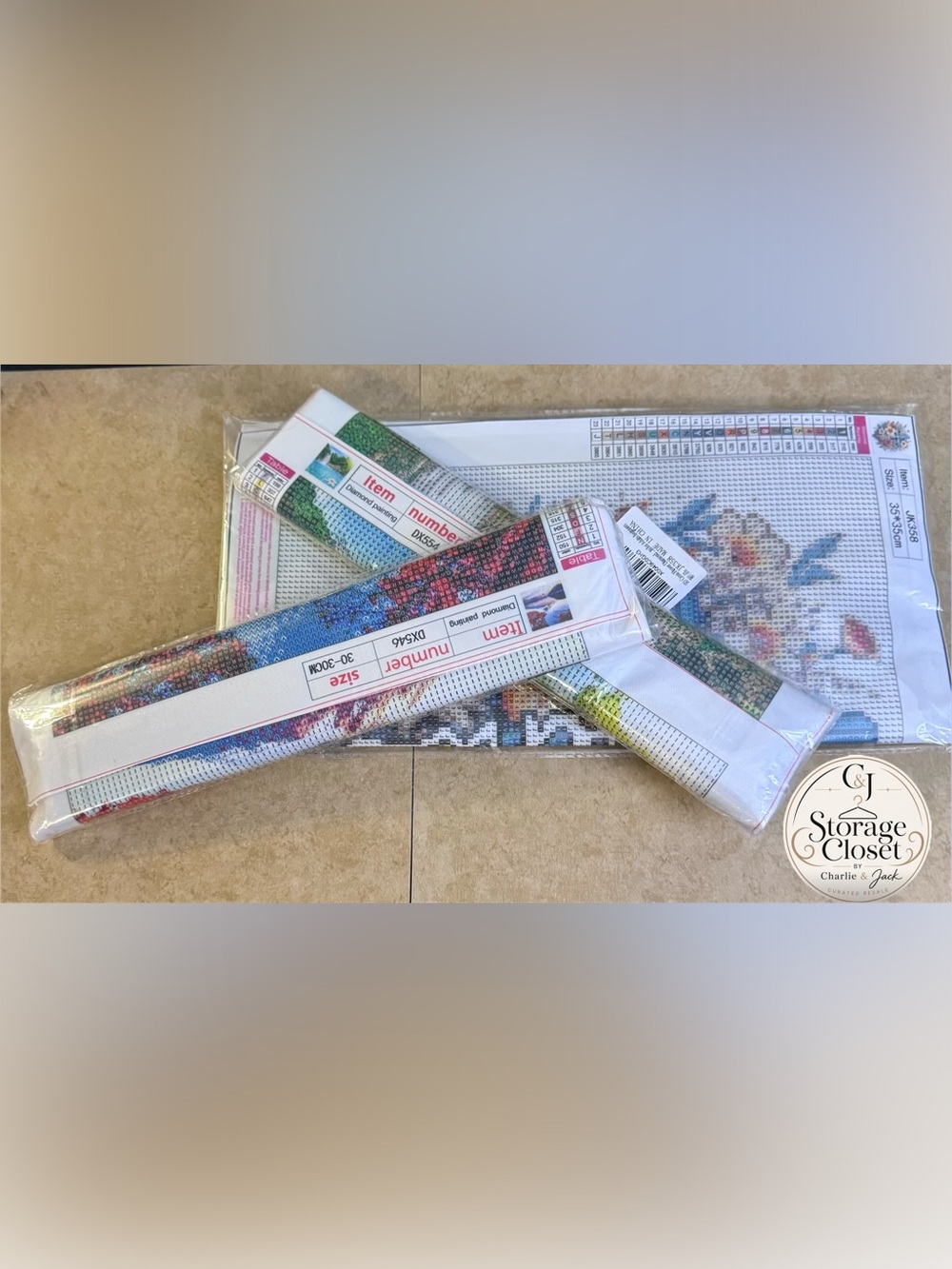 Three Diamond Painting Canvas Kits